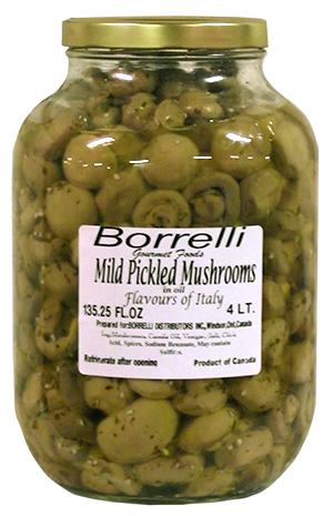 4L Bulk Mild Pickled Mushrooms